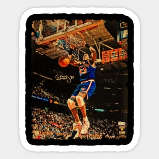 Patrick Ewing - Vintage Design Of Basketball Sticker